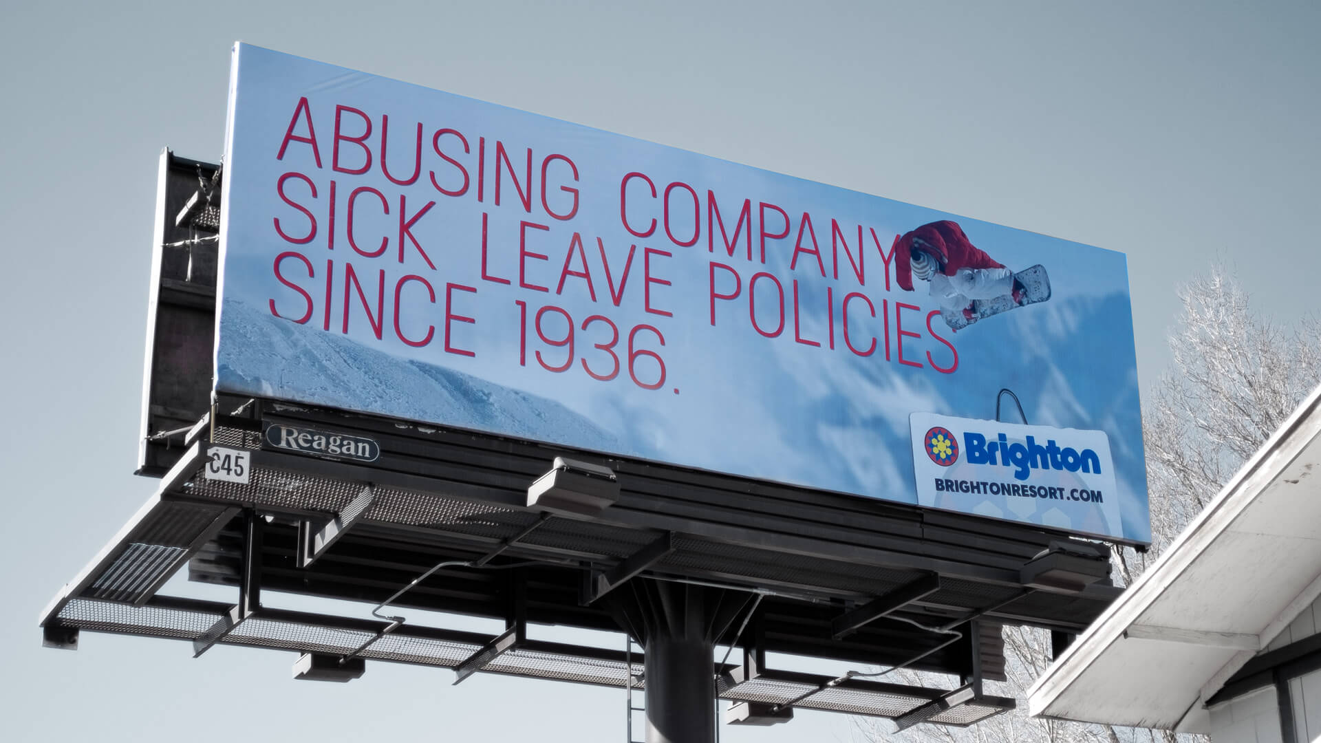 Billboard advertisment - Brighton Ski Resort